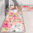 thumbnail image 2 of Kitchen Rugs Sets Of 2,Pomeranian Dogs and Pioneer Flower Anti Fatigue Kitchen Mat Rugs Non Slip Washable,Decorative Kitchen Floor Mats for Kitchen,Sink,Laundry,17"X47", 2 of 5