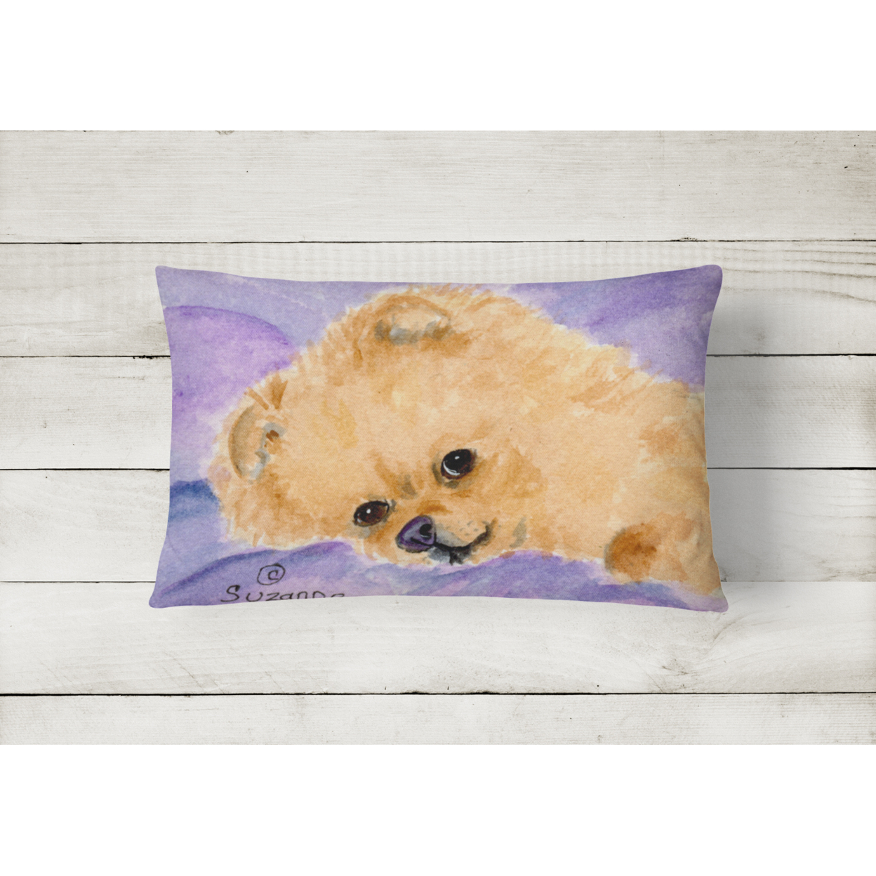 Dog Portrait/Landscape Painting Fabric Decorative Pillow