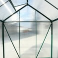 thumbnail image 6 of imerelez 6.3'*4.2'*7' Polycarbonate Greenhouse, Heavy Duty Outdoor Aluminum Walk-in Green House Kit with Rain Gutter, Vent and Door for Backyard Garden, color green, 6 of 9