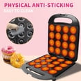 thumbnail image 5 of Mini Donut Maker, Mini máquina para hacer panqueques, Hornear 16 Mini Donuts, Superficie Antiadherente, Máquina para Hacer Pasteles, Calentamiento de Doble Cara, Perfecto para Desayunos, Aperitivos, P, 5 of 5