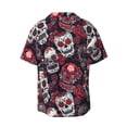 thumbnail image 6 of Lsque Rose Flowers print Men's Cuban Collar Short Sleeve Shirt Summer Beachwear Casual Button Down Fashionable Vacation Leisure Shirt-XX-Large, 6 of 7