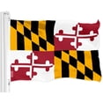 thumbnail image 2 of TGHTBA-Maryland MD State Flag | 3x5 Ft | LiteWeave Pro Series Printed 150D Polyester | Indoor/Outdoor, Vibrant Colors, Brass Grommets, Thicker and More Durable Than 100D 75D Polyester, 2 of 3