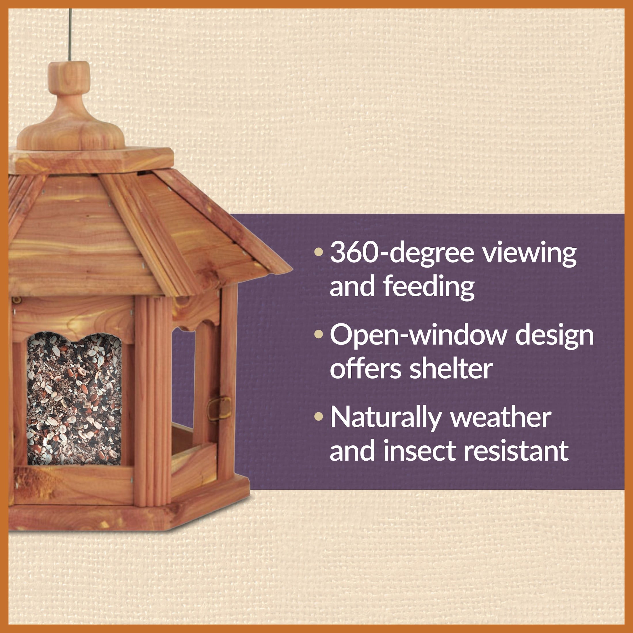 Dr. Pol Cedar Gazebo Wild Bird Feeder 3 Pounds