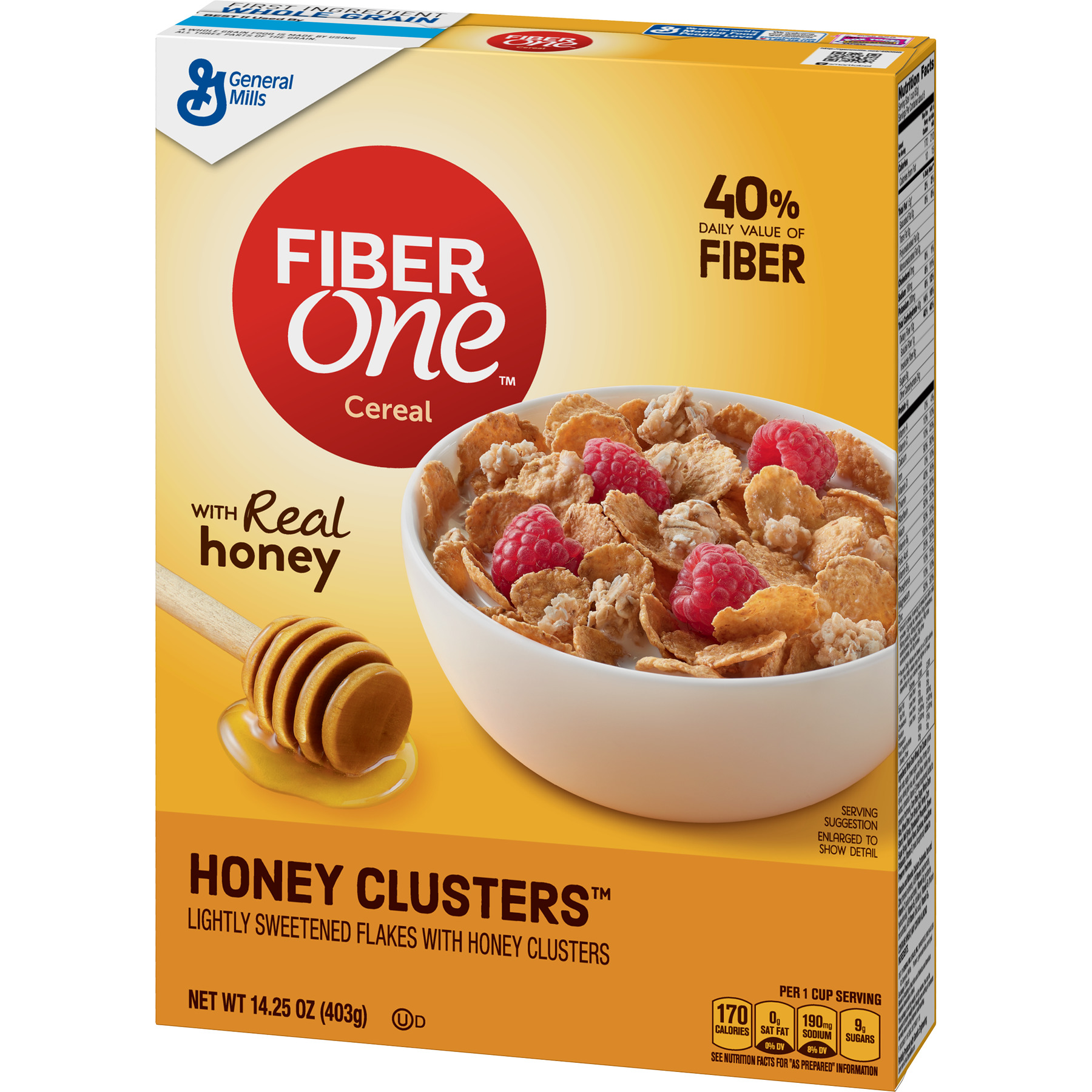 Fiber One Cereal, Honey Clusters, 14.25 oz - image 3 of 10