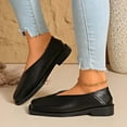 thumbnail image 5 of FRSASU Women Casual Versatile Cool and Eye-Catching Lightweight Shallow Mouth French Mary Shoe Temperament Soft Sole Small Leather Shoes Black, 5 of 9