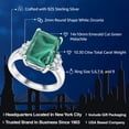 thumbnail image 2 of Gem Stone King 925 Sterling Silver Green Malachite Ring for Women (10.30 Cttw, Gemstone Birthstone, Emerald Cut 14X10MM, Available in Size 5, 6, 7, 8, 9), 2 of 6