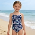 thumbnail image 2 of XEGLSBU Girls Swimsuit Size 7 Tankini Children's Swimming Suit for Beach Swimsuit Adjustable Girls' Swimsuit 6 14 Years Blue Size 7-8 Years, 2 of 4
