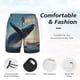 thumbnail image 3 of Balery Dancing Whale Bañador para hombre, shorts de playa de secado rápido con entrepierna y forro de compresión-X-Large, 3 of 6