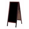 AARCO A-Frame Sidewalk Board Features a Black Acrylic Board and Solid Red Oak Frame with Cherry Stain - 42"Hx18"W