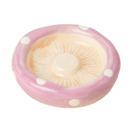Hamster Hideout Ceramic Mushroom Shaped Cartoon House Durable Decorative for Small Animal Cage Gerbils Chinchilla