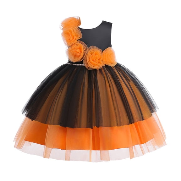 EnJoCho Girls Tulle Dress - Halloween Party Pageant Princess Outfit for Kids Little Girls, Flower Girl Style Dress for Wedding Holiday Events and Special Ocasions