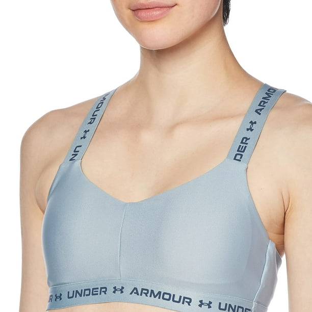 Under Armour Women's Standard Crossback Low Bra, (465) Harbor Blue