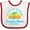 White and Red, variant on Inktastic Summer Enjoy the Sunshine Carolina Beach North Carolina Blue Boys or Girls Baby Bib