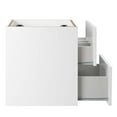 thumbnail image 4 of Wall Mount Sink Vanity Cabinet, White, Wood, Hotel Bedroom Bathroom, Modern Contemporary HB33627, 4 of 9