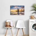 thumbnail image 6 of Coast Sea Stack Canvas Wall Art, Pacific Ocean Sunset Print, Coastal Beach Landscape Artwork for Living Room Bedroom Bathroom Decor, Ready to Hang, 6 of 6