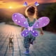 thumbnail image 5 of Txlixc Juego de rol de cuento de hadas de 4 piezas para niñas, falda brillante + alas de mariposa de cuento de hadas LED + horquilla + palo de mariposa Txlixc  moda, 5 of 9