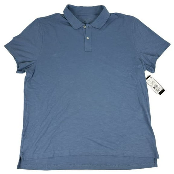 The Men's Store at Major Dept Store Cotton Slub Polo Shirt Coronet Blue-XL