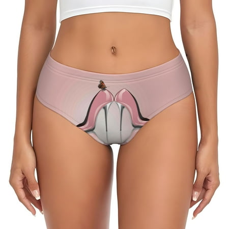 Womens Underwear - High Heel Shoes Butterfly No Show Seamless Underwear for Women  Stretch Women s Panties  Hipster Soft Comfort Ladies Panties Bikini Underwear Briefs