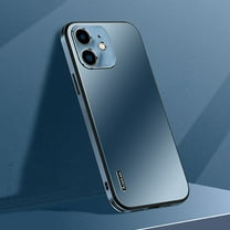 Dteck Case for iPhone 12,Shockproof Metal Aluminum Camera Cover Anti-scratch Slim Lightweight Hybrid Luxury Case For iPhone 12,Darkblue