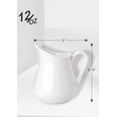 thumbnail image 3 of Crema de cerámica de 12 onzas con asa, jarra de leche de café blanco, soporte para recipientes de porcelana para salsas, ensalada, café, leche, microondas y congelador (12 onzas, juego/1), 3 of 4