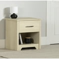 thumbnail image 1 of South Shore Fusion 1-Drawer Nightstand - End Table with Storage for Adult, in Bleached Oak, 1 of 12