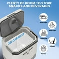 thumbnail image 4 of Electric Cooler & Warmer with Automatic Locking Handle,35 Quart (33 L) Portable Car Refrigerator for Vehicles & Trucks,110V AC Home Power Cord &12V Car Cooler,Plug in Coolers,for Camping,Travel, 4 of 9