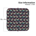 thumbnail image 2 of Lsque Bohemian Chicken Pattern 4" Drink Coasters Set of 4, PVC Leather Absorbent Coasters, Table Coaster Set Decorative Coffee Cup Coasters Housewarming Gift -Square, 2 of 6