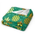 thumbnail image 2 of Kll Fleece Blanket Plush Throw Blanket Pineapples1,Soft Fuzzy Cozy Flannel Blanket For Couch Sofa Bed.(60"X50"), 2 of 9