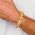 thumbnail image 2 of 14K Yellow Gold Figaro Chain Necklace 18 inch 10 mm Hand Polished Link with Box Catch Clasp, 2 of 2