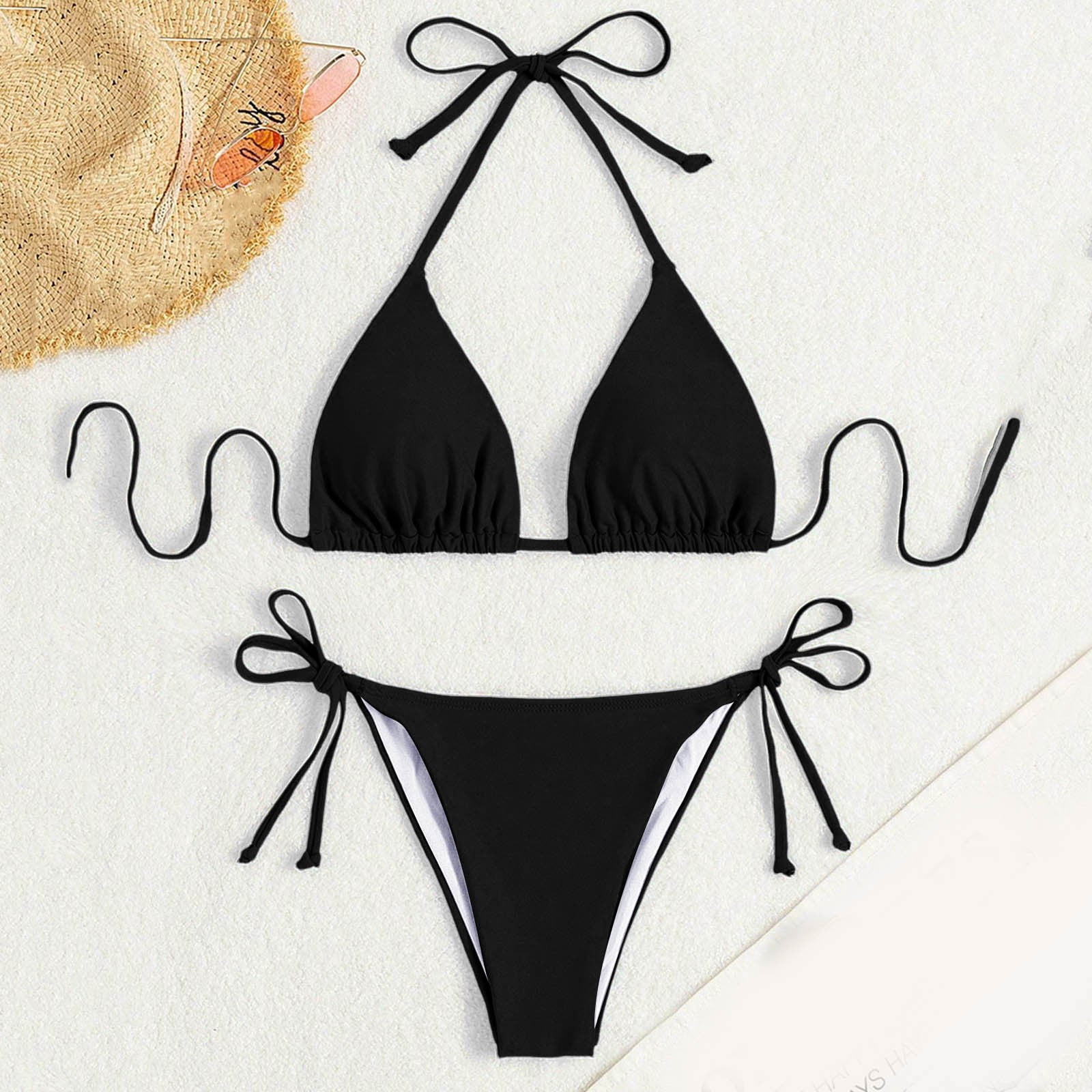black triangle bathing suit top