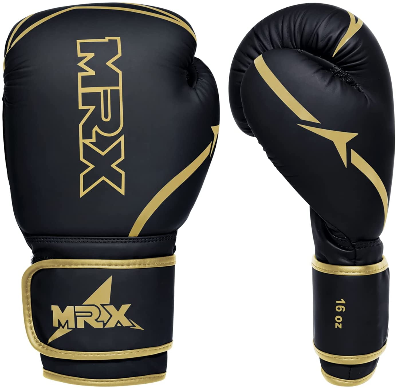 12 Oz Boxing Gloves Pro Leather Training Sparring Mitts Punching Bag Muay Thai 