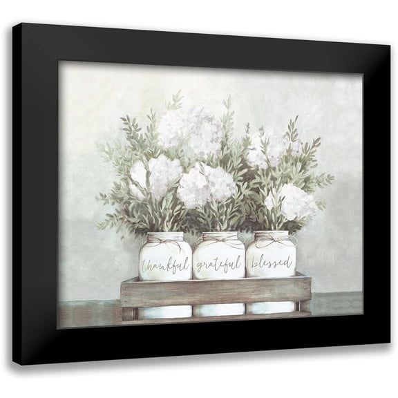 Dogwood Portfolio 14x12 Black Modern Framed Museum Art Print Titled - White Flower Jars