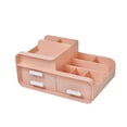 thumbnail image 2 of Maoww Desktop Cosmetic Storage Box With Drawers Makeup Case Dustproof Plastic Multifunctional Household Skincare Holder Pink, 2 of 8