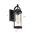 thumbnail image 5 of RADIANCE goods Transitional 1 Light Textured Black Outdoor Wall Sconce 13" Height, 5 of 12