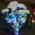 thumbnail image 1 of Solar Lights Abkshine con 21 flores para jardín de claveles artificiales, 1 of 8