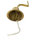 thumbnail image 4 of 4 Inch Solid Brass Hanging Wall Bell with Rope for Ringing - Fully Functional Nautical Decoration, Wall Mountable, Loud Ring, Gold Color, 4 of 5
