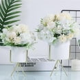 thumbnail image 4 of KIRIFLY Artificial Flowers, Fake Peony Silk Hydrangea Bouquet Decor Plastic Flower Arrangements Wedding Decoration Table Centerpieces（White）, 4 of 7