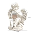 thumbnail image 2 of Resin Sitting Angel Statue Art Solar Lamp Garden Ornament Home Decor Decor Supplies (Boy), 2 of 8