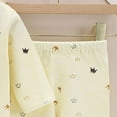 thumbnail image 6 of CAUYDY Baby Girls Pjs Infant Sleepers for Girl Long Sleeved Shirt Elastic Waist Pants 2Pcs Set Newborn Pajamas Preemie Clothes Fall Winter 0M 3M 6M 9M 12M Sizes 6-9 Months,Yellow, 6 of 7