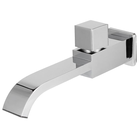 Robinet mural G1/2 pour lavabo à cascade froide simple, accessoire de salle de bain (couleur chrome)