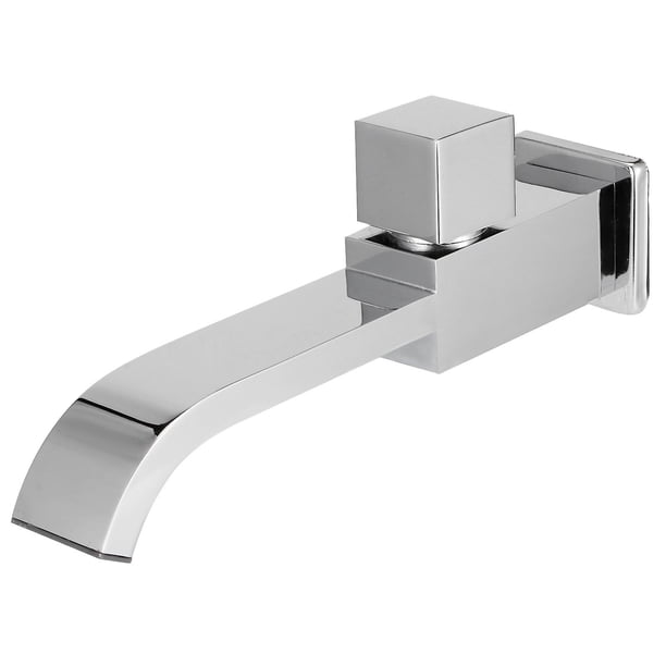 Robinet mural G1/2 pour lavabo à cascade froide simple, accessoire de salle de bain (couleur chrome)