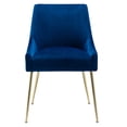 thumbnail image 2 of WestinTrends Carlo Upholstered Velvet Accent Chair with Gold Metal Legs, Royal Blue, 2 of 8