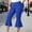 Blue, variant on Women's High Waist Flare Capri Pants, Stretchy Bell Bottom Cropped Trousers