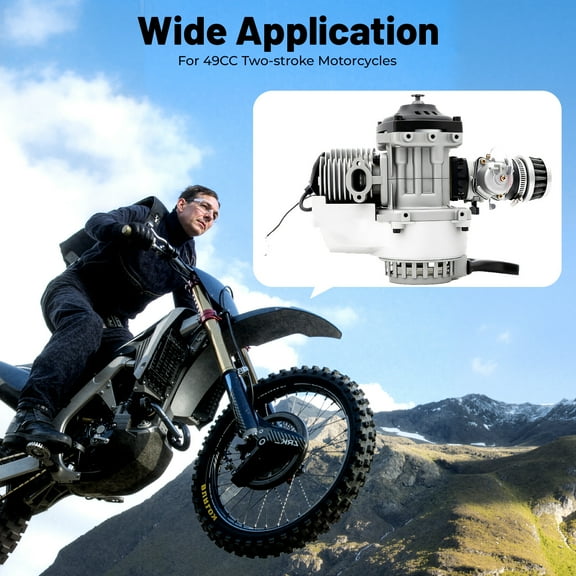 2 Stroke 49cc Engine Motor Pull Start 1.9kw/7000rpm for Pocket Bike Mini Dirt Bike ATV Scooter