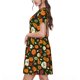 thumbnail image 2 of Disketp Harvest Pumpkins para Vestido de Manga Corta para Mujeres, Vestidos de Verano para Mujeres, Casual y Holgado para la Playa, 2 of 6