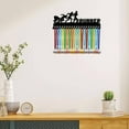 thumbnail image 6 of Runner Medal Holder Medal Hanger Display Rack Sports Metal Hanging Awards Iron Mount Decor Awards with 20 Hooks for Wall Home Badge Race Runner Marathon Medalist Black 15.7 x 5.9Inch, 6 of 7