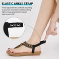 thumbnail image 4 of Ablanczoom Sandals Women: Women Flats Sandals for Dresses - Elastic Ankle Strap Flip Flops, 4 of 6