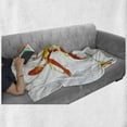 thumbnail image 6 of Teen Room Soft Flannel Fleece Throw Blanket, Young Man Playing Soccer Football Athlete Game Win Champion Paintbrush Artwork, Cozy Plush for Indoor and Outdoor Use, 70" x 90", Multicolor, by Ambesonne, 6 of 6