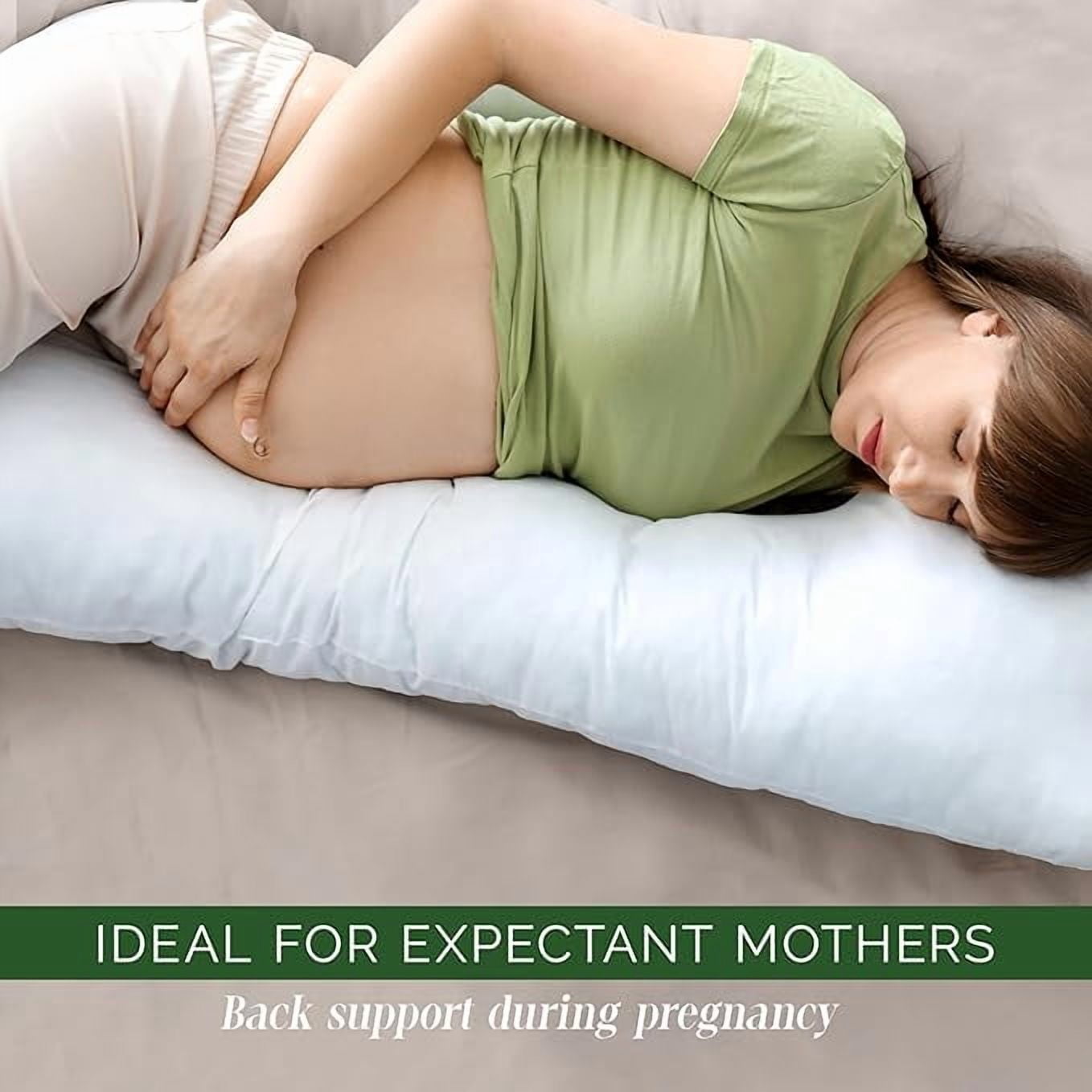 Elegant Comfort Long Full Body Pillow Insert Poly-Cotton Shell Siliconized Fiber Filling, Fluffy Soft Pregancy Bed Pillow for Adults Side Sleepers, 20 x 72