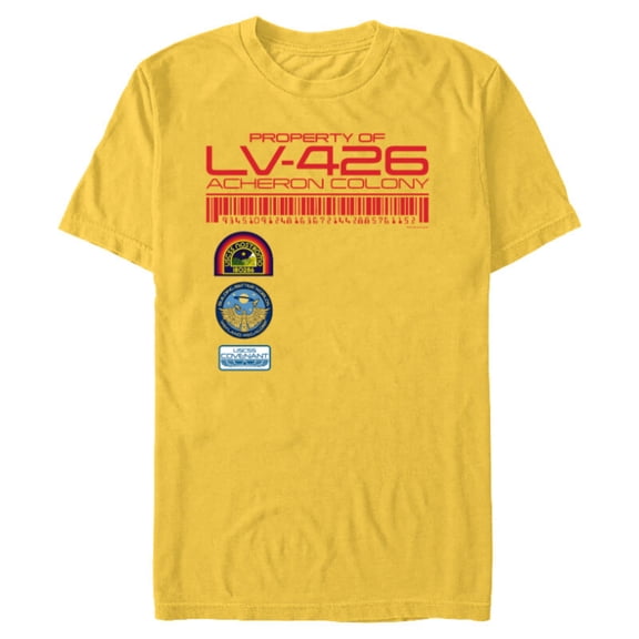Alien 45th Anniversary Property of LV-426 Acheron Colony - Short Sleeve Blended T-Shirt for Adults - Customized-Yellow